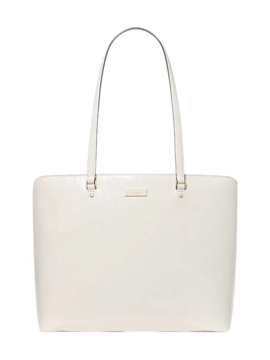 kate spade Handbags - kate spade Cream Crinkle Patent Leather Large Tote Computer Bag NWT MSRP $399